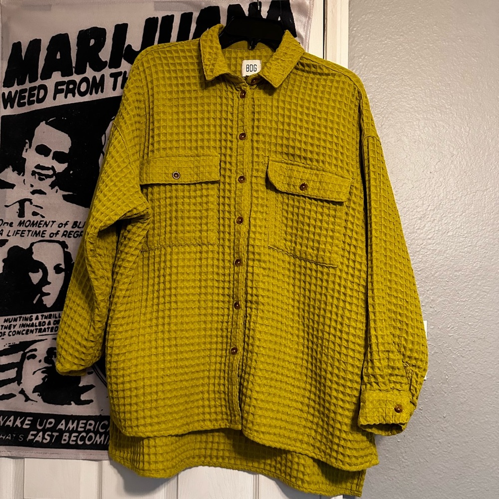 Waffle shirt dress